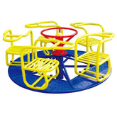 Huitich outdoor merry go round for kids with colorful seating and a sturdy design for playground fun
